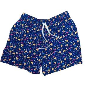 Chubbies Swim Trunks Blue Summer Fruit Size Small
